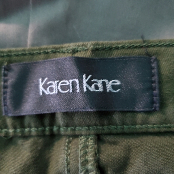 Karen Kane Green Capri Cropped Pants Ankle Zip Size 6 NWOT - Picture 9 of 13